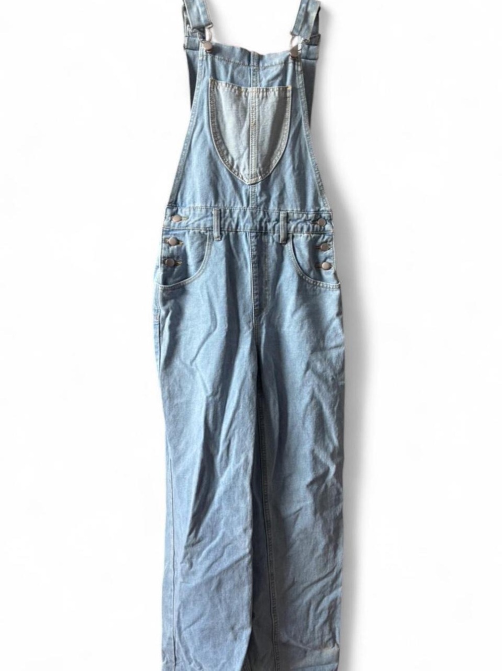 Boohoo Light Blue Denim Overalls